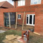 New extension with brickwork and block work